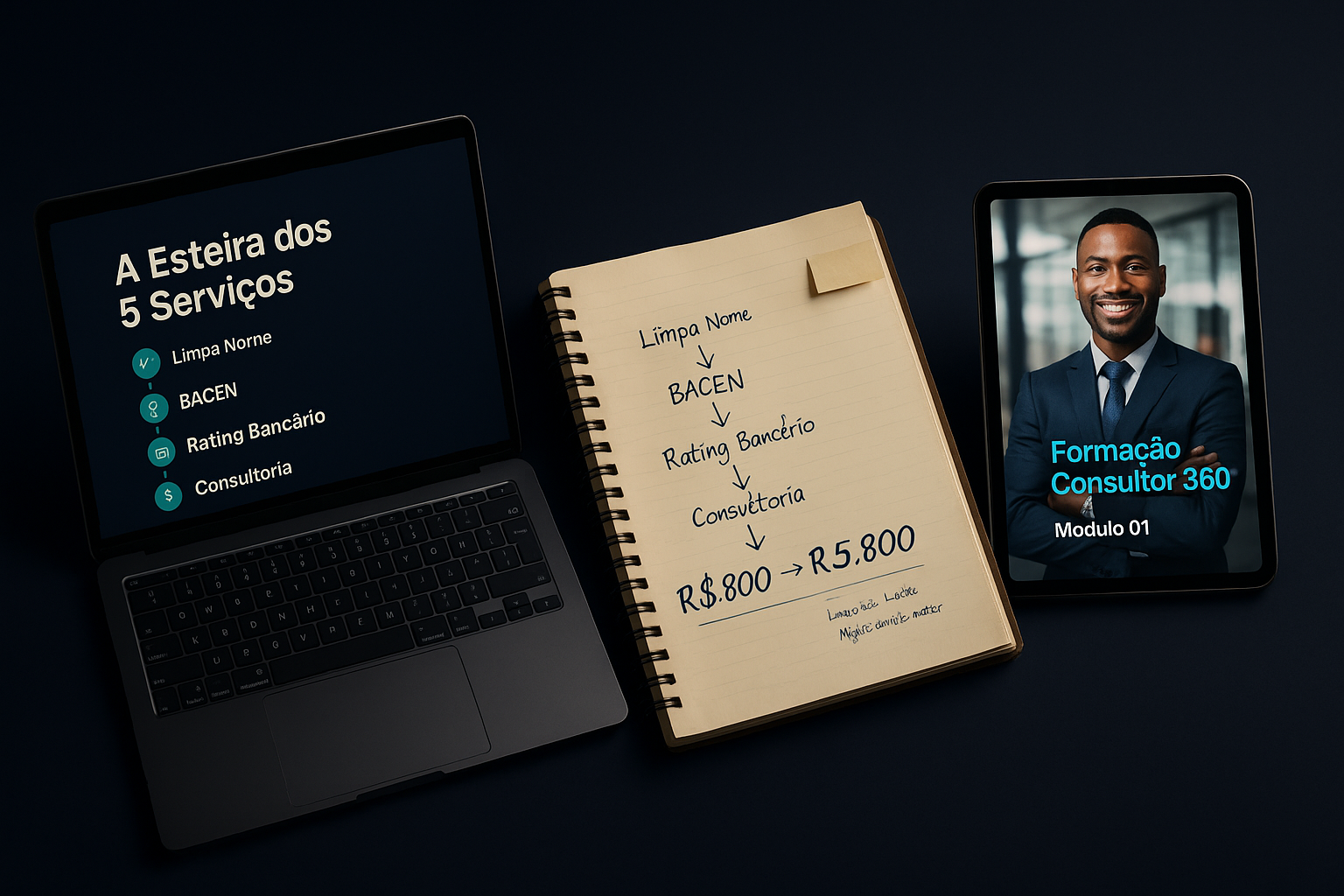Mockup — A Esteira dos 5 Serviços